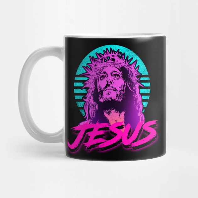 Jesus Retrowave by absolemstudio